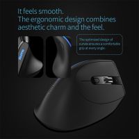 ZZOOI ZELOTES F-36A 2.4G Ergonomic Vertical Mouse 6 Buttons Wireless Rechargeable Mice 2400 DPI Adjustable Computer Accessories