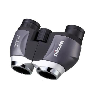 NIKULA 10X22กล้องส่องทางไกลแบบพกพา &amp; ตรงกลางของกล้องส่องทางไกลกันน้ำ IPX4โฟกัสคู่สำหรับการเดินทางการตั้งแคมป์การดูนก