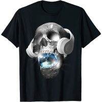 Edm T-Shirt Urban DJ hip hop skull streetwear headphones graphic tee T-Shirt