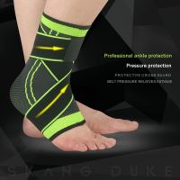 【CW】 Adjustable Ankle Support Soccer Basketball Compression Brace Protector for Knitted Gym Bandage