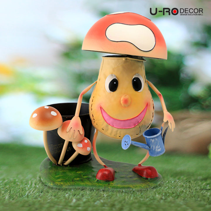 u-ro-decor-กระถางดอกไม้-รุ่น-mushroom-b-สีส้ม-ขายยกลัง-6-ชิ้น-กล่อง