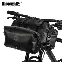 Rhinowalk ใหม่จักรยานกระเป๋ากันน้ำจักรยานมือจับกระเป๋าด้านหน้ากรอบ MTB ความจุขนาดใหญ่การจัดเก็บกระเป๋าเป้สะพายหลังขี่จักรยานอุปกรณ์