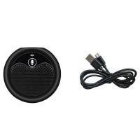 USB Microphone, 360° Omnidirectional Condenser Microphone, Suitable for Computer, Video Conference, Plug and Play