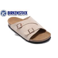 COD 【Original】Birkenstock 827 Mens/Womens Classic Cork Suede Beige Slippers Beach Loafers 34-46