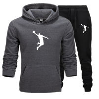 FallWinter Mens Hoodie Set High Quality Top + Pants 2-piece Set Mens Outdoor Sportswear Running Shirt Mens Pullover