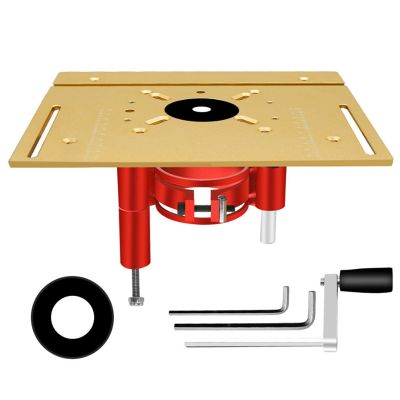 Aluminum Router Table Insert Plate Precision Router Lift Set - Wood Router Lifting Base for WorkingBenches Tool