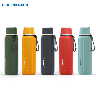 FEIJIAN 600mL Thermos bottle Double Wall Vacuum Insulated Water Bottle Travel Mug Coffee Cup camping Flasks sports thermomug
