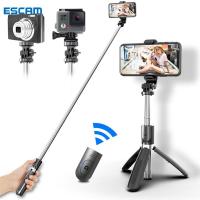 [พร้อมสต็อก]ESCAM Iphone Camera Stand ไม้เซลฟี่ ขาตั้งโทรศัพท์ ขาตั้งกล้องมือถ L02s Selfie Stickแบบยืดได้พร้อมขาตั้งและแหวนไฟ Selfie Stick Tripod For Mobile Phone ขาตั้งมือถือ