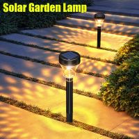 LED Solar Light Outdoor Garden Solar Powered Landscape Lamp For Patio Fence Pathway Lawn Decoration Waterproof Garden Lighting Power Points  Switches