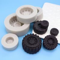 4 Types Wheels Shaped Automobile Motorcycle Tires Fondant Cake Mold Chocolate Silicone Mold DIY Baking Tools Boys Style Bread  Cake Cookie Accessories