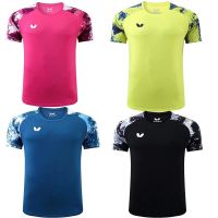 New Mens O Neck T-Shirt Quick Dry Table Tennis Uniforms Printed Logo Boys Badminton Uniforms Gym T Shirt Men Quick-drying Tops