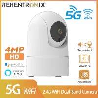 กล้อง IP 5G WiFi 4MP WiFi กล้อง IP 1080P กล้องตรวจตรา WiFi รักษาความปลอดภัย CCTV ภายในอาคารขนาดเล็ก AI Tracking WiFi กล้อง Alexa