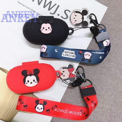 Suitable for for Anker Soundcore Liberty Neo 2 Soft Silicone Case Neo2 Minnie Mickey Mouse Hand Strap Earphone Cover with Lanyard Anti-shock Case Headphone Wireless Headset