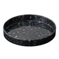 HIGHTIDE Circle Desk Tray (Melamine) Black (HDB073-BK) / ถาดวางของอเนกประสงค์ทรงกลม ลายหินอ่อน สีดำ แบรนด์ HIGHTIDE จากประเทศญี่ปุ่น