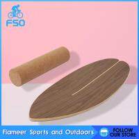 Flameer Balance Board Trainer อุปกรณ์ฟิตเนสเบสบอลแกนบอร์ดสมดุลไม้