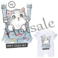 【hot sale】 ◎▩▼ B15 Happy Everyday Thermal Patches Cartoon Cat Heat Transfer Fashion Diy Accessory Clothes Iron On Stickers Iron-On Transfer