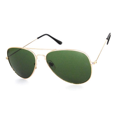 CheappyShop fashion sunglasses  แว่นตากันแดด ป้องกัน UV400 แว่นตาแฟชั่น เท่ๆ แว่นทรงนักบิน Aviator แว่นตาวินเทจ เลนส์แว่นสีเขียว ใส่สบายตา