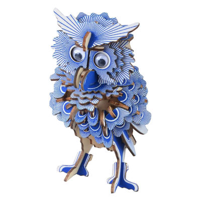 3D Owl Wooden Puzzle Jigsaw Wood Craft Modelling Toy Kit Kids DIY Educational Toy Handicrafts Child Gift