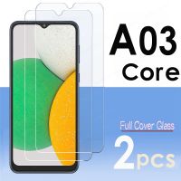 [Electronic film] 2ชิ้นกระจกนิรภัยสำหรับ Samsung Galaxy A03 Core ป้องกันรอยขีดข่วนป้องกันหน้าจอฟิล์ม2.5D 9H สำหรับ A03s A 03 Core 03S