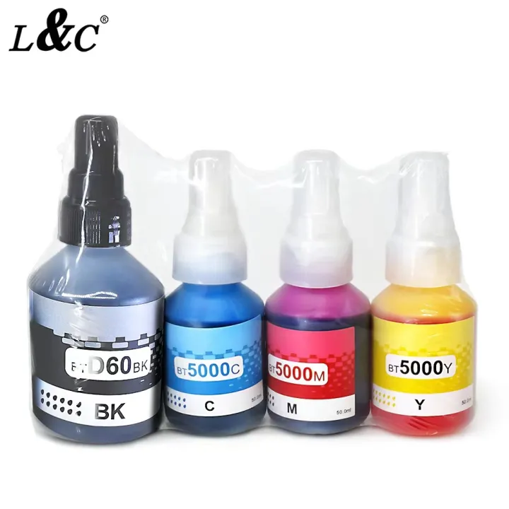 L C Refill Brother Ink Set BTD60 BT5000 Dye Ink BKCMY 4 Color Ink For ...