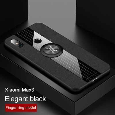 Xiaomi Mi Max 3กรณีกันกระแทกแหวนยึดฝาหลัง Xiaomi Mi Max3 MiMax3เคสแข็งแบบตั้งได้ปลอก