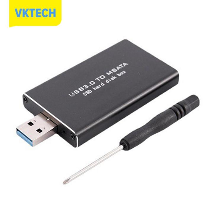 Vktech Mini Ssd Msata To Usb 30 Hard Drive Case 6gbps Ssd Converter Adapter Enclosure 9832