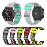 NULMX สีสัน สายรัดข้อมือ สร้อยข้อมือ 20mm 22mm ซิลิโคน สายนาฬิกา สำหรับ Samsung Galaxy Watch Active สำหรับ Huami Amazfit GTR