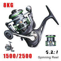 【ในสต็อก】น้ำหนักเบา Spinning Reel 8KG Max Resistance Fishing Reel 13 + 1BB โลหะตื้นรีลลึกปลาคาร์พปลาน้ำจืด Saltwater อุปกรณ์ตกปลา