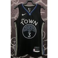 ยอดนิยม hot pressed Nba Golden State Warriors No. 3 Poole black gray basketball jersey