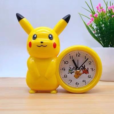 ใหม่ Pokemon Pikachu Kawaii เคลื่อนย้ายเครื่องประดับรูปการ์ตูนอะนิเมะของเล่นเด็กนาฬิกาปลุกนักเรียนที่ต้องมี Kado Ulang Tahun