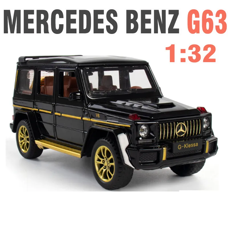 Mô hình xe ô tô Mercedes Benz G63 Klessa tỉ lệ 132 xe đồ chơi trẻ em bằng  kim loại xe có đèn và âm thanh động cơ mở các cửa 