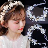 【cw】 Bridal Headband Imitated Hair Headdress Wreath Bride Garland Hoop Wedding Headbands Jewelry 1