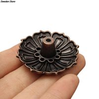 new 1PC Metal Lotus Flowers Pattern Incense Burner Stick Holder Incense Base Plug Home Decoration