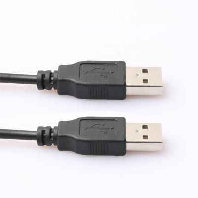 คอมพิวเตอร์ USB คู่สายพ่วง0.5ม. 1ม. USB 2.0ประเภทตัวผู้ไปยังสายเคเบิลตัวผู้ Hi-Speed 480 Mbps เคเบิลสายข้อมูลสีดำ