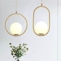 Modern LED Hanging Lamps Living Room Bedroom Light Fixture Simple Lighting Home Decor Nordic Pendant Lights Glass Ball Indoor