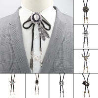 ผู้ชายอินเทรนด์ Bolo Tie Retro เสื้อ CHAIN Bolo เชือกสร้อยคอหนัง Tie เต้นรำเนคไท Star Wolf วัวรูปแบบจี้-GGHJY STORE