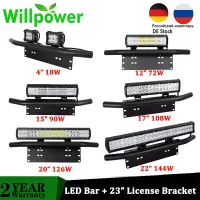 Willpower Offroad LED bar 15/17/20 inch Work Lamp 4x4 12V 24V Car Lights 23 39; 39; License Plate Mount Bracket Bull Bar