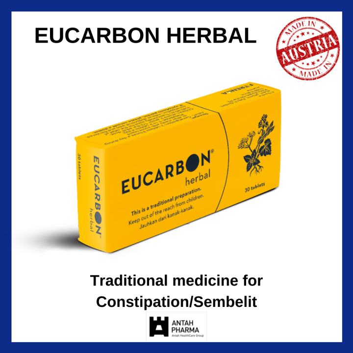 Eucarbon Herbal 500mg Tablets 30's 1,000's (for Constipation Sembelit 