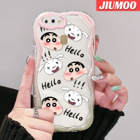 เคส JIUMOO สำหรับ OPPO A12เคส A11K A7 A5s A12s ลายการ์ตูน Crayon Shin-Chan ลายดีไซน์ใหม่เนื้อครีมขอบคลื่นนุ่มเคสมือถือกันกระแทกแบบใสโปร่งใสลายกล้องถ่ายรูปเรียบง่ายอ่อนโยนฝาครอบป้องกัน