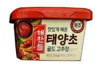 HAECHANDLE GOCHUJANG นำ้จิ้มพริก เกาหลี ใช้ประกอบอาหาร หรือปรุงอาหาร มีส่วนประกอบ น้ำเชื่อมข้าวโพด แป้งสาลี พริก ข้าวสาลี เกลือ หัวหอม กระเทียม ถั่วเหลือง สาธารณรัฐ เกาหลี ขนาด 500 กรัม