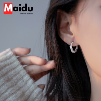 Maidu Jewelry S925 ต่างหูเงินรูปทรงเรขาคณิตสำหรับผู้หญิงแฟชั่นล่าสุดหูหัวเข็มขัดลมเย็น