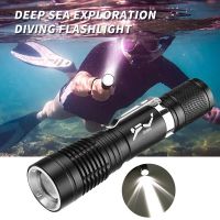 IPX8 Diving Flashlight Aluminum Alloy Professional LED Flashlight Lamp Waterproof Diver Diving Flash Light Underwater Torch18650 Diving Flashlights