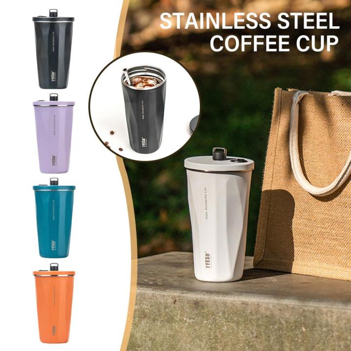 แก้วถ้วยชากาแฟพร้อมแก้วน้ำ-sedotan-stainless-steel-เก็บความร้อนแก้วประกอบรถยนต์ถ้วยกระบอกน้ำขวดหุ้มฉนวนผนังสองชั้นสำหรับใช้ในสำนักงานน้ำดื่มกาแฟชาน้ำผลไม้นม-z3s0