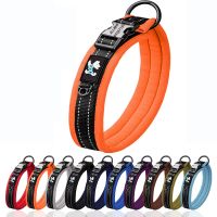 ❁ Personalized Dog Collars Custom Engraved Name Pet Collar Puppy Medium Large Adjustable Nylon Reflective Dog Products Pet Collar