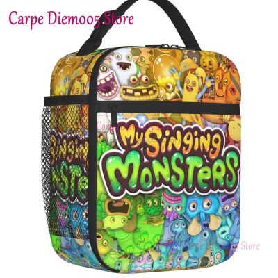 My Singing Monsters Thermal Insulated Lunch Bag Cartoon Anime Game Portable Lunch Container Travel Multifunction Food Box
