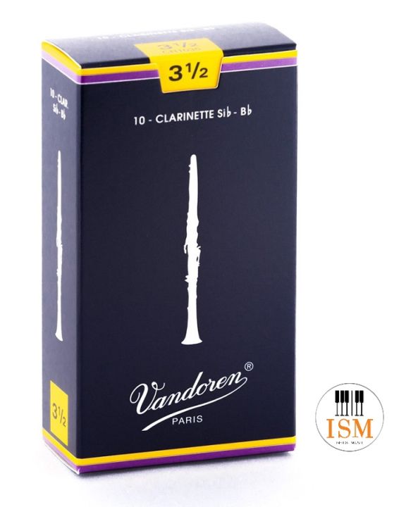 vandoren-ลิ้นบีแฟลต-คลาริเน็ต-รุ่น-traditional-กล่องน้ำเงิน-no-3-5-bb-clarinet-reed-traditional-no-3-5-กล่องละ-10-อัน