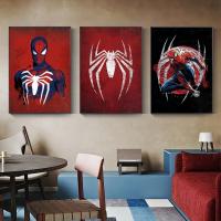 ✆▨♀ Spiderman Vintage โปสเตอร์และพิมพ์ Marvel Superhero Wall Art HD ภาพวาดผ้าใบสำหรับห้องนั่งเล่นตกแต่งบ้าน