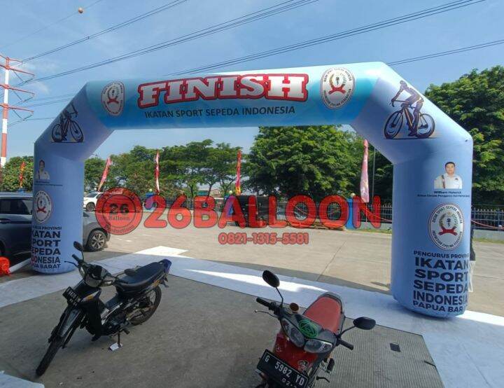 BALON GATE START FINISH BALON GAPURA BAHAN PVC UKURAN 4X8 METER ...