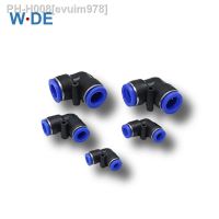 Pneumatic Fitting PV Air/Water Hose And Tube Push In Connector 4-16mm Plastic Pipe Hose Quick Connector Angle Adapter Plug 1PCS