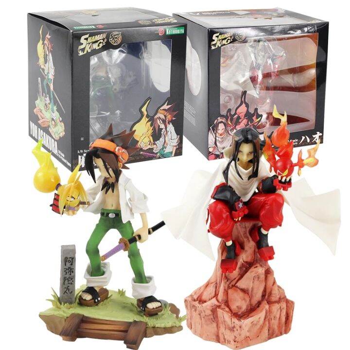 artfx-j-อะนิเมะ-shaman-king-yoh-asakura-1-8-scale-pre-painted-pvc-ตุ๊กตาขยับแขนขาได้สะสมของเล่นตุ๊กตาของขวัญ